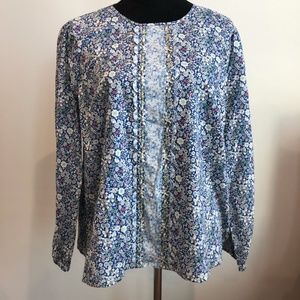 Floral Blue Women's Top